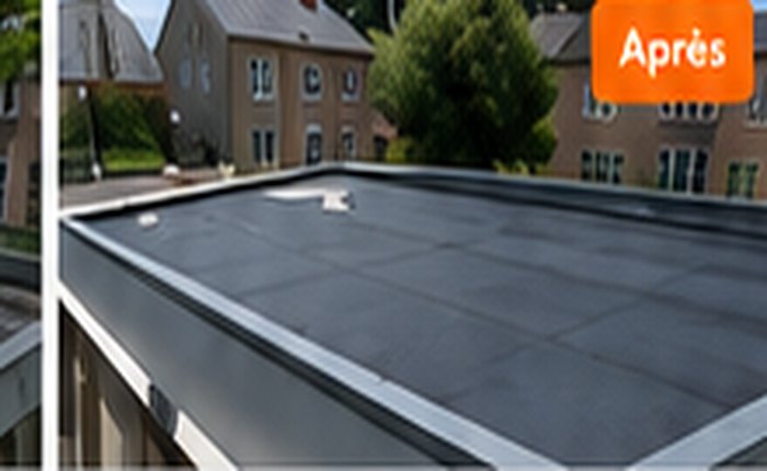 Plat dak na EPDM plaatsing
